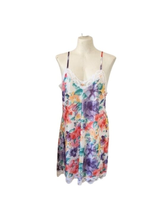 Vintage Other - Vintage Floral Nightie Lingerie Sheer Slip Dress 90s 199ps Y2K Mini Fairycore